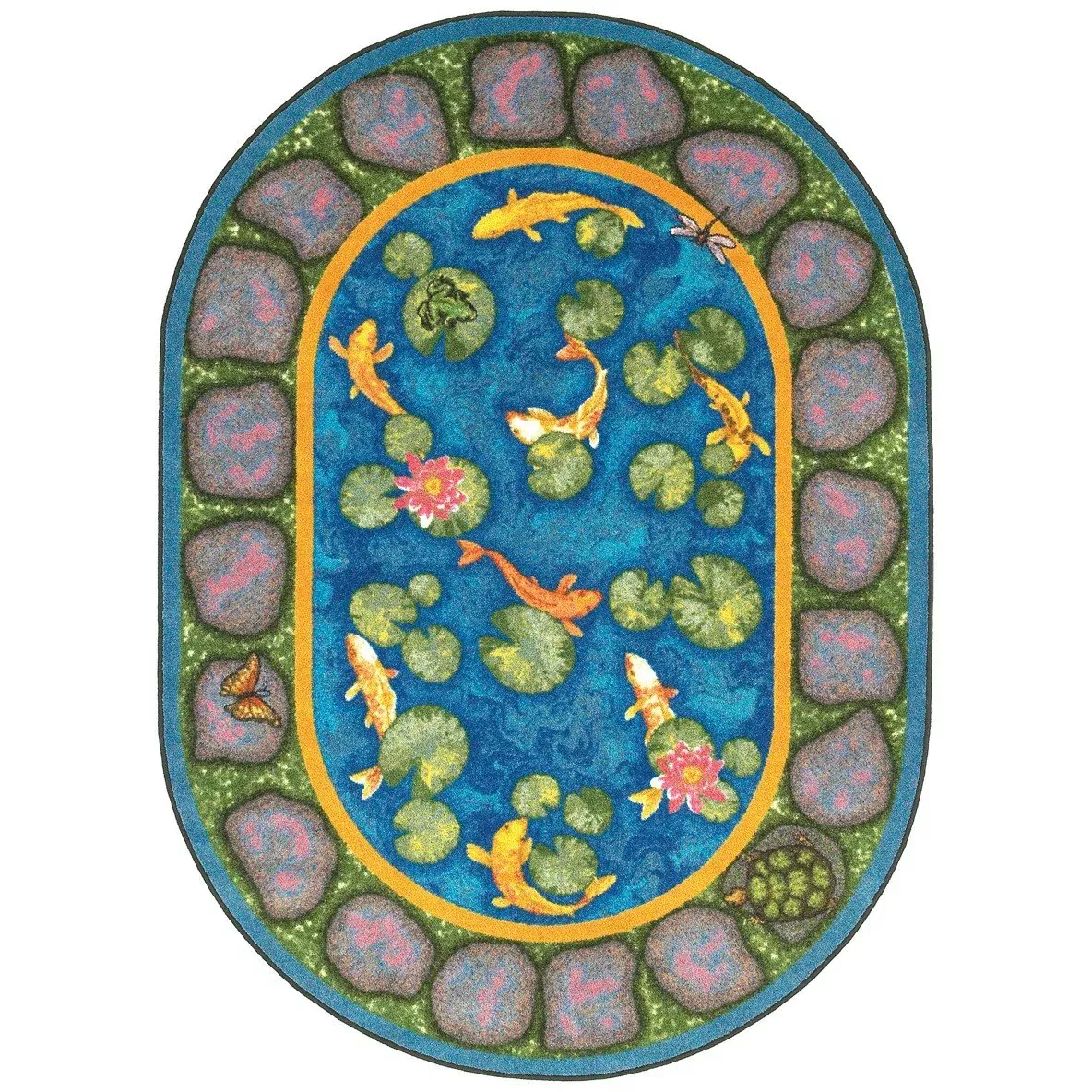 Joy Carpets Maria's Garden Rug, Multi, 3'10" x 5'4" Oval
