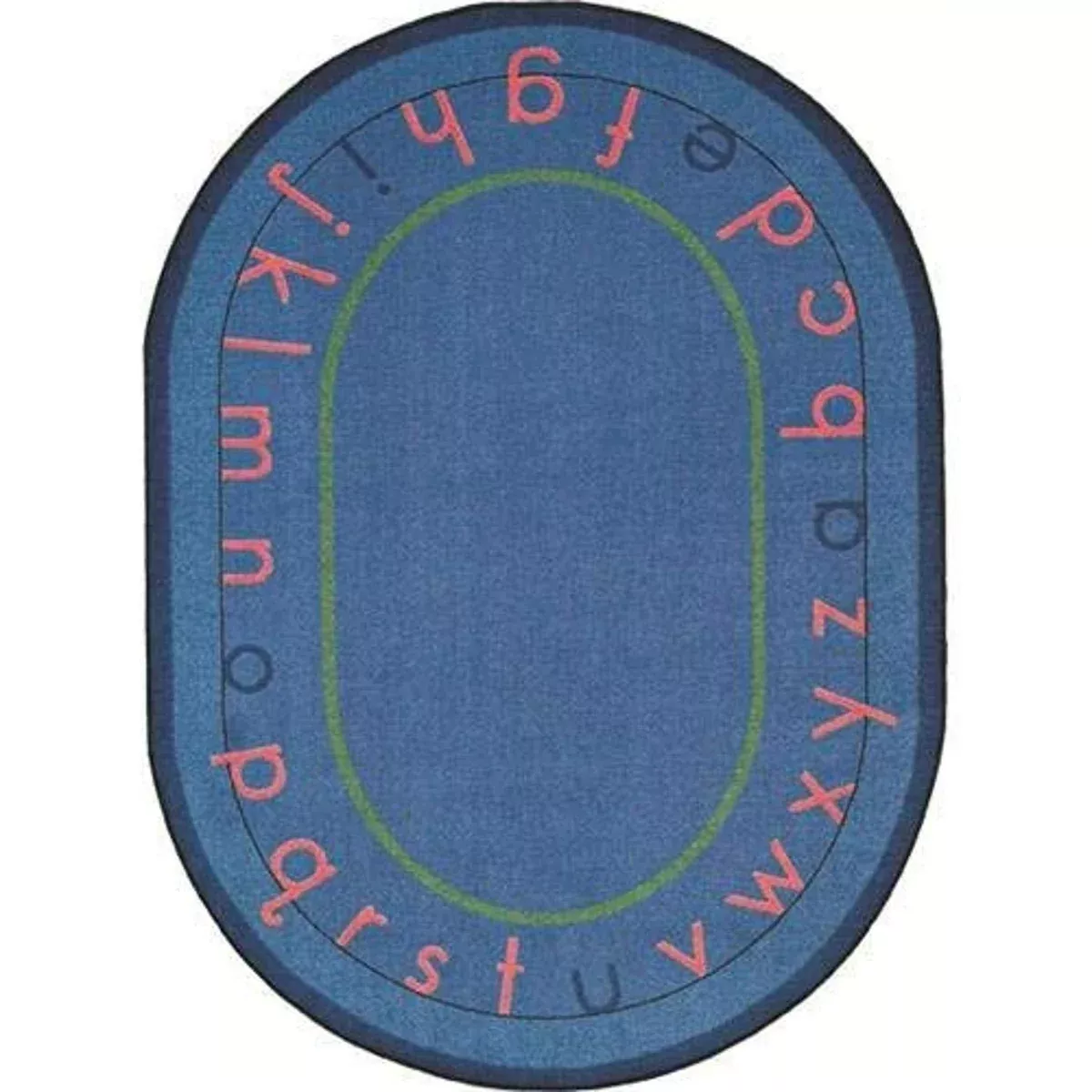 Joy Carpets Montessori Alphabet Rug, Multi, 7'7" Round