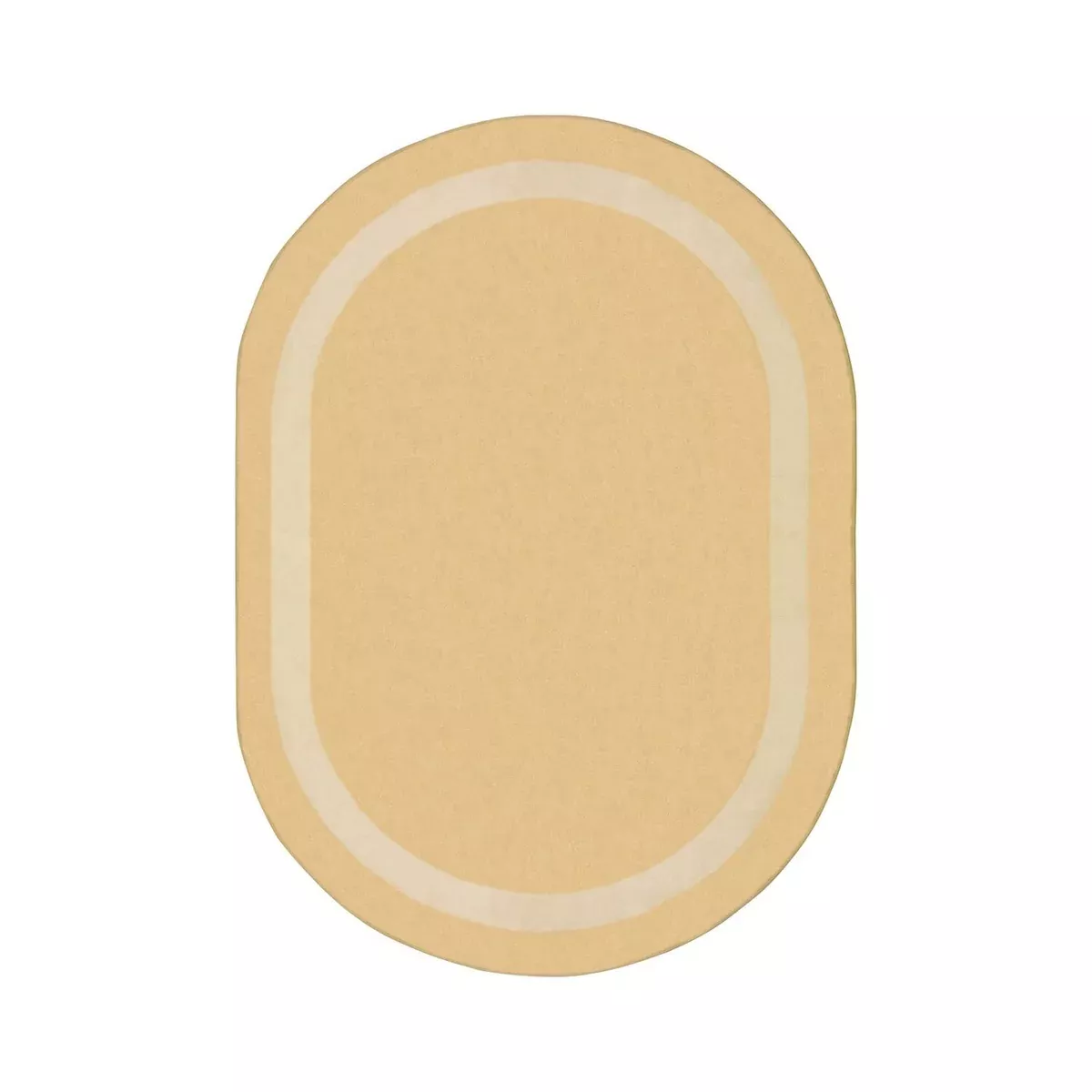 Joy Carpets Portrait Solid Colored Area Rug, Sandstone, 5'4" x 7'8" Oval