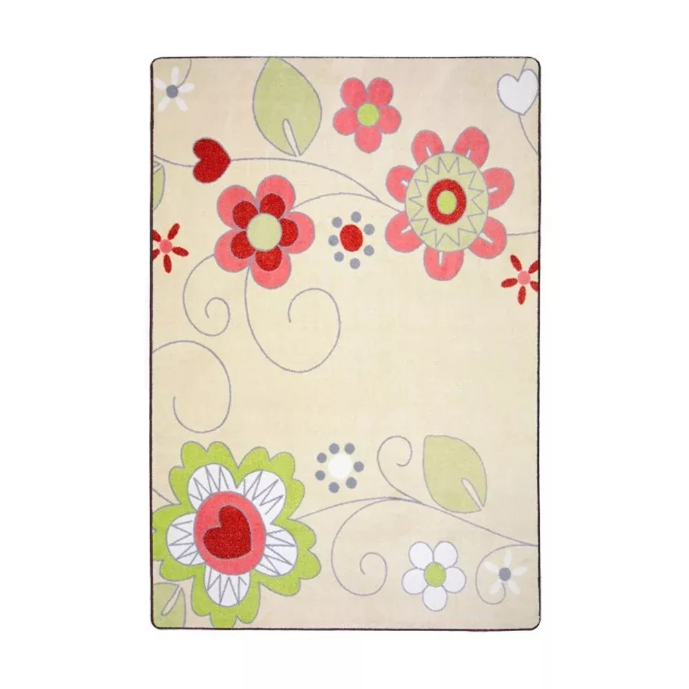 Joy Carpets Pretty Posies Area Rug, 3'10" x 5'4", Multicolored