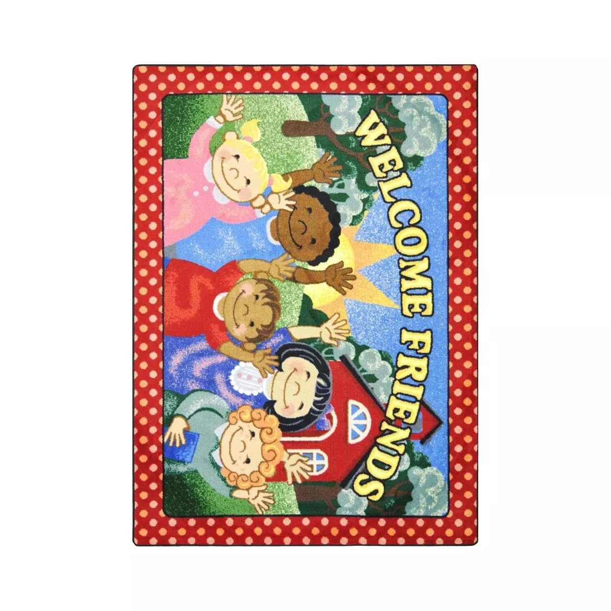 Joy Carpets School Days Rug, Multi, 5'4" x 7'8"