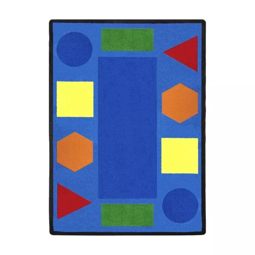 Joy Carpets Sitting Shapes Rug, Multi, 5'4" x 7'8"