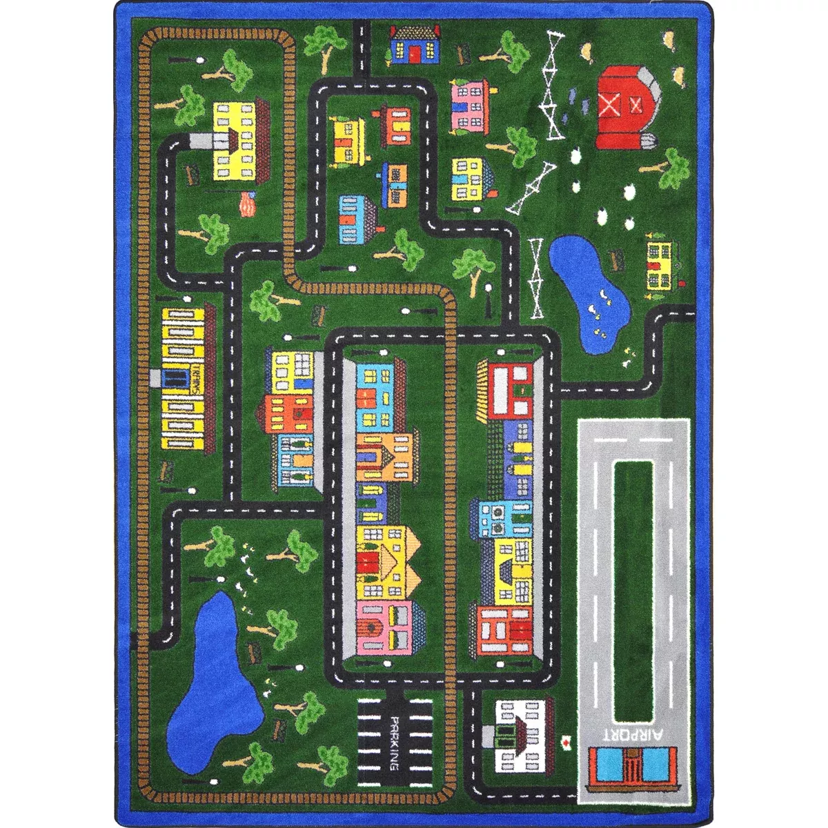 Joy Carpets Tiny Town Rug, Multi, 5'4" x 7'8"