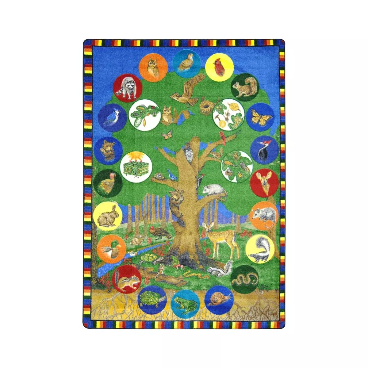 Joy Carpets Tree of Life Rug, Multi, 7'8" x 10'9"