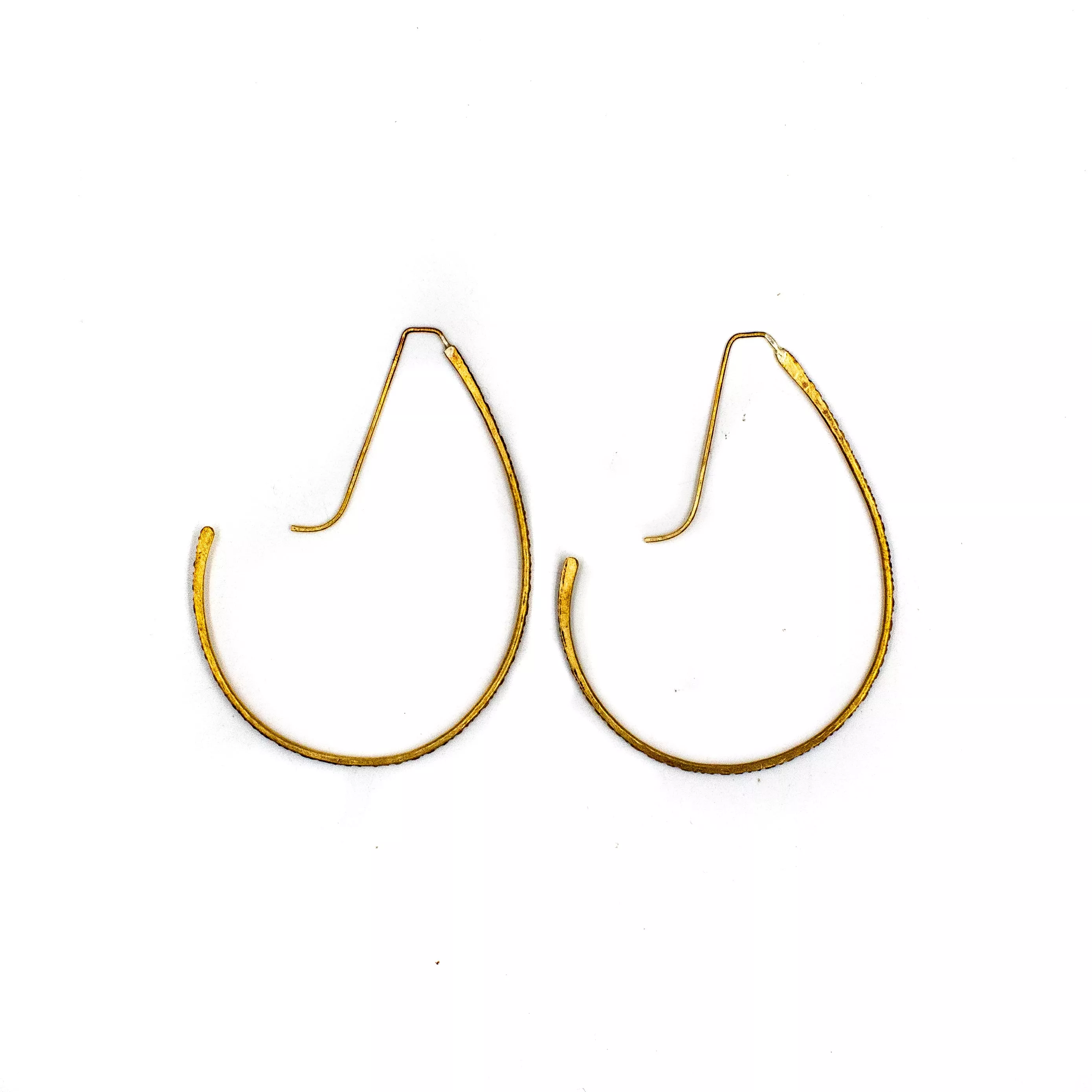 Jules Hoops in Brass by Julie Cooper Designs LARGE