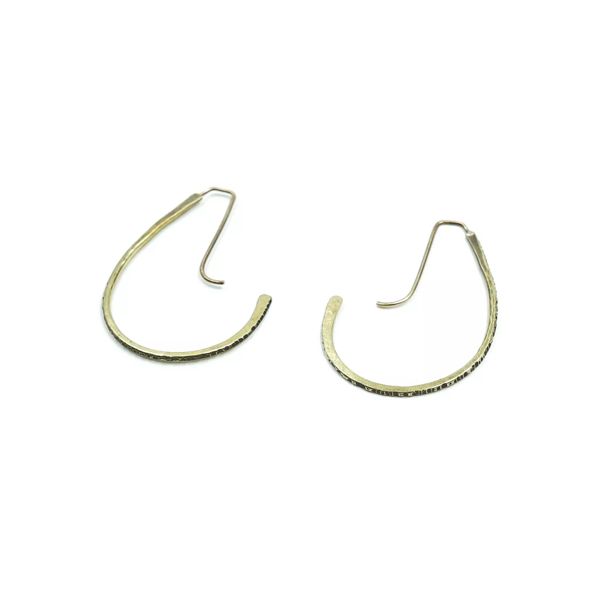 Jules Hoops in Brass by Julie Cooper Designs SMALL