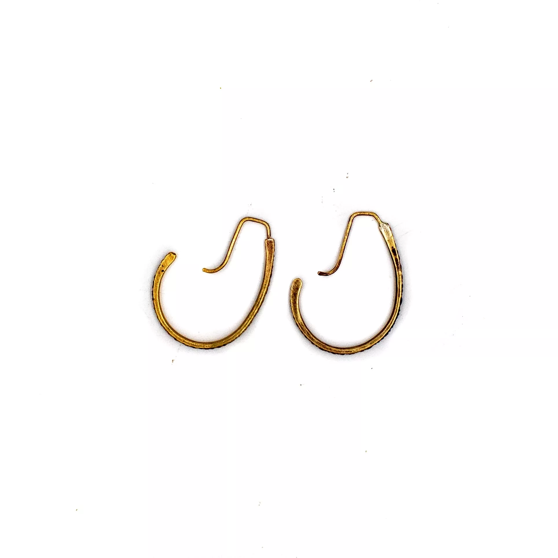 Jules Hoops in Brass by Julie Cooper Designs XS