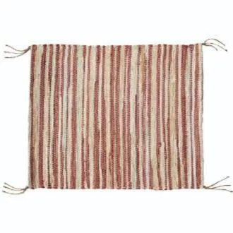 Jute Fringe Cinnamon Chindi Rug - 24" x 36"