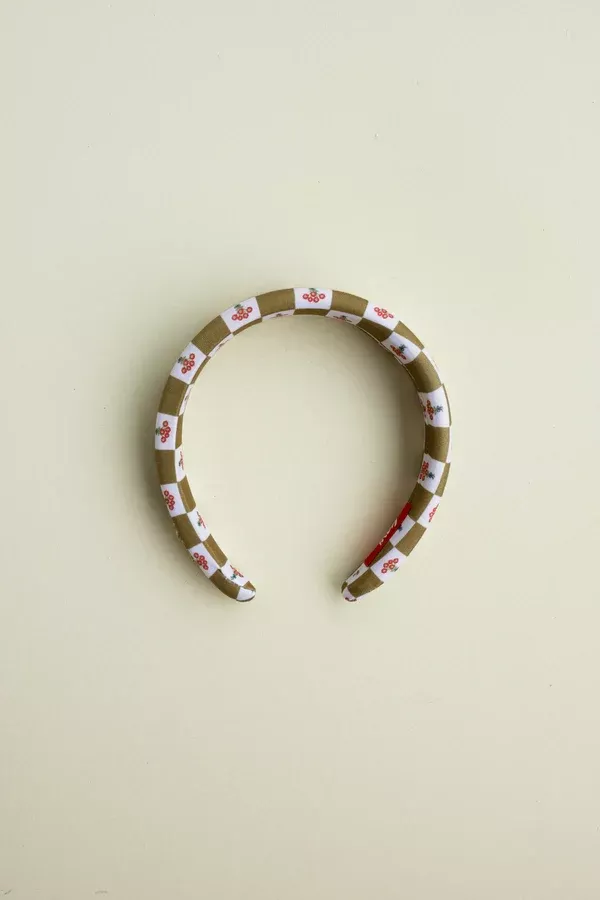 Kaxi Checkered Floral Padded Headband