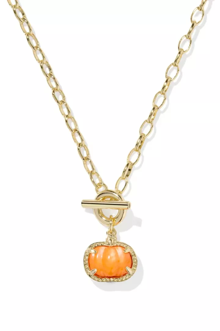 Kendra Scott Pumpkin Link And Chain Necklace