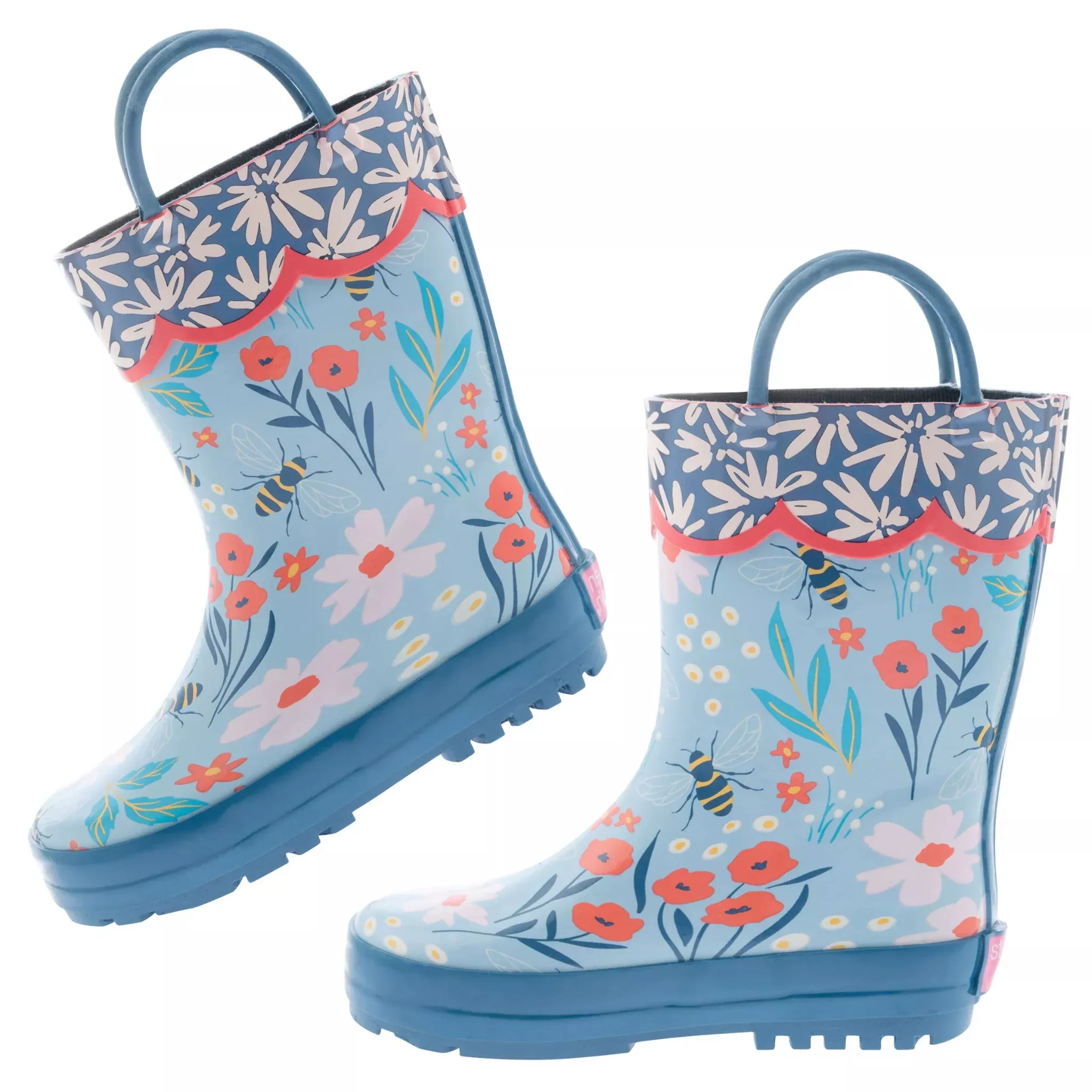 Kid's Floral Bee Rain Boots