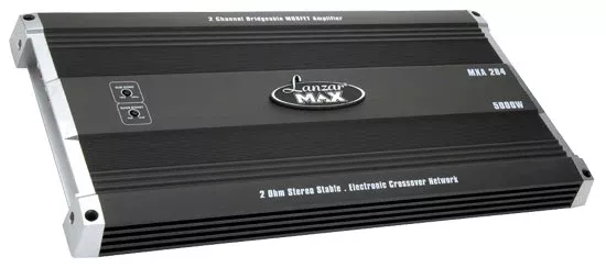 Lanzar MXA284 5000 Watt 2 Channel Bridgeable MOSFET Amplifier
