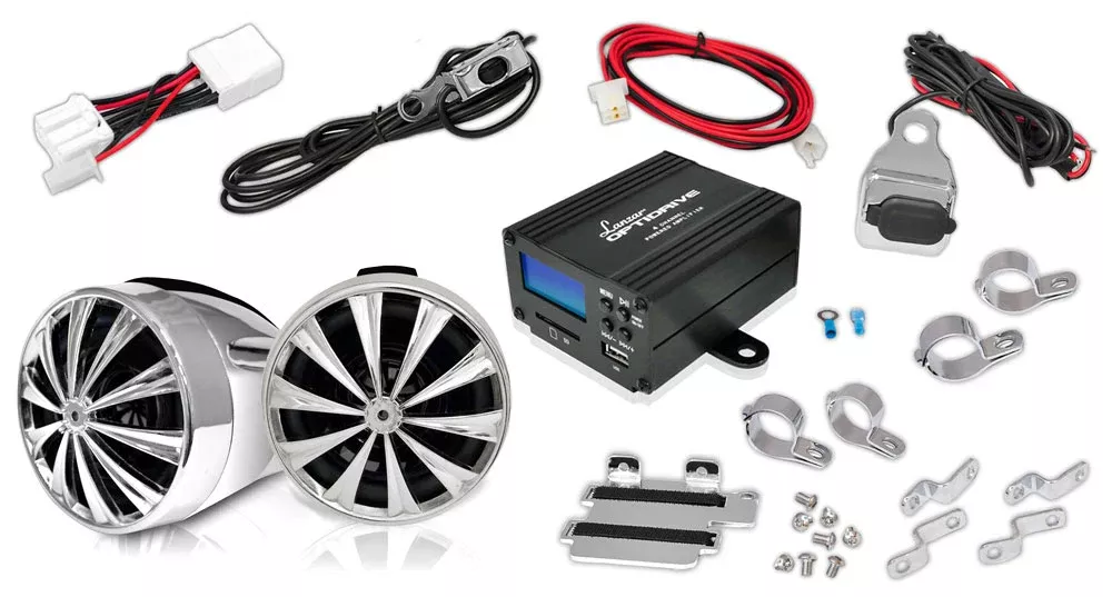 Lanzar OPTIMC80 700 Watt Motorcycle Sound Kit