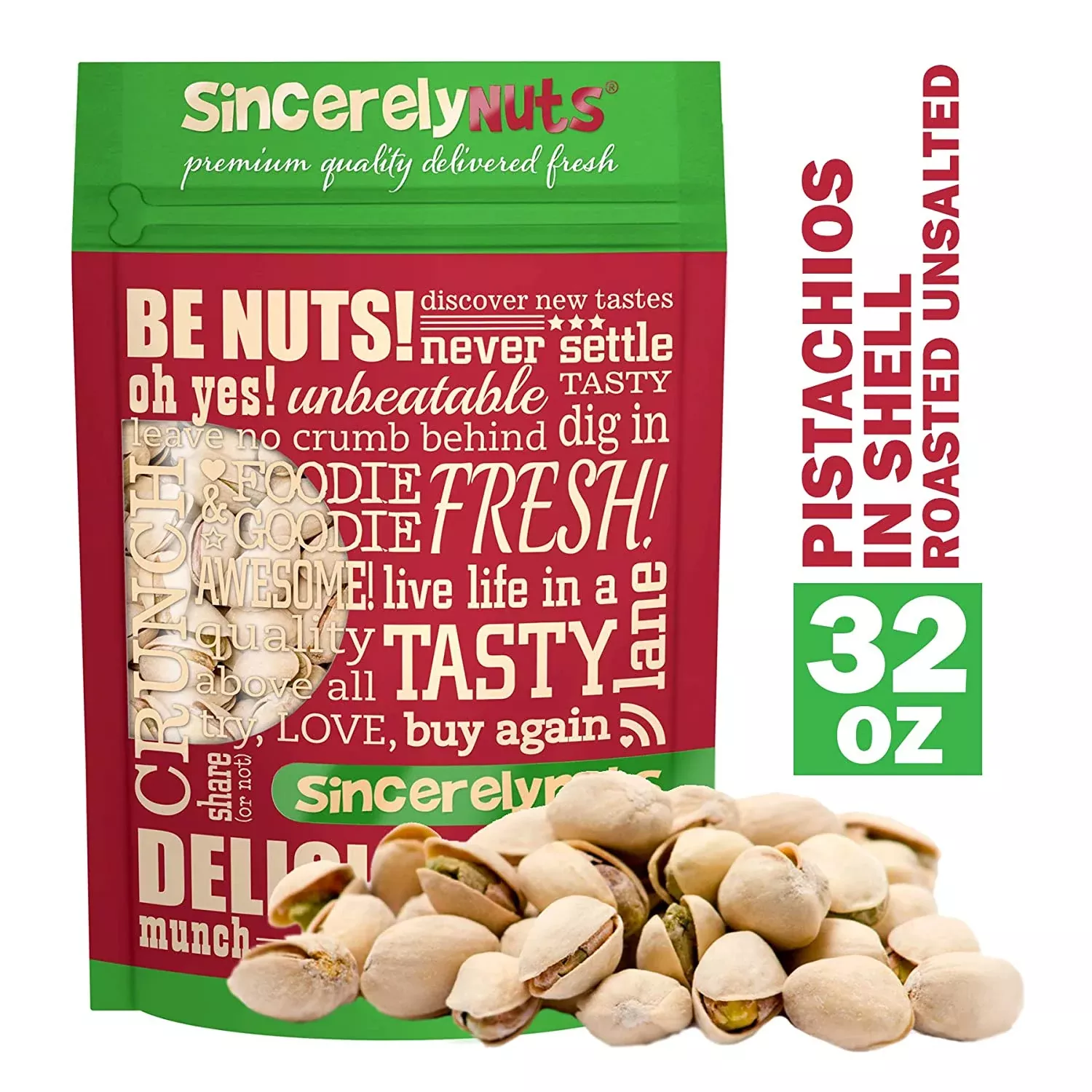 Large Pistachios Roasted & Unsalted in Shell