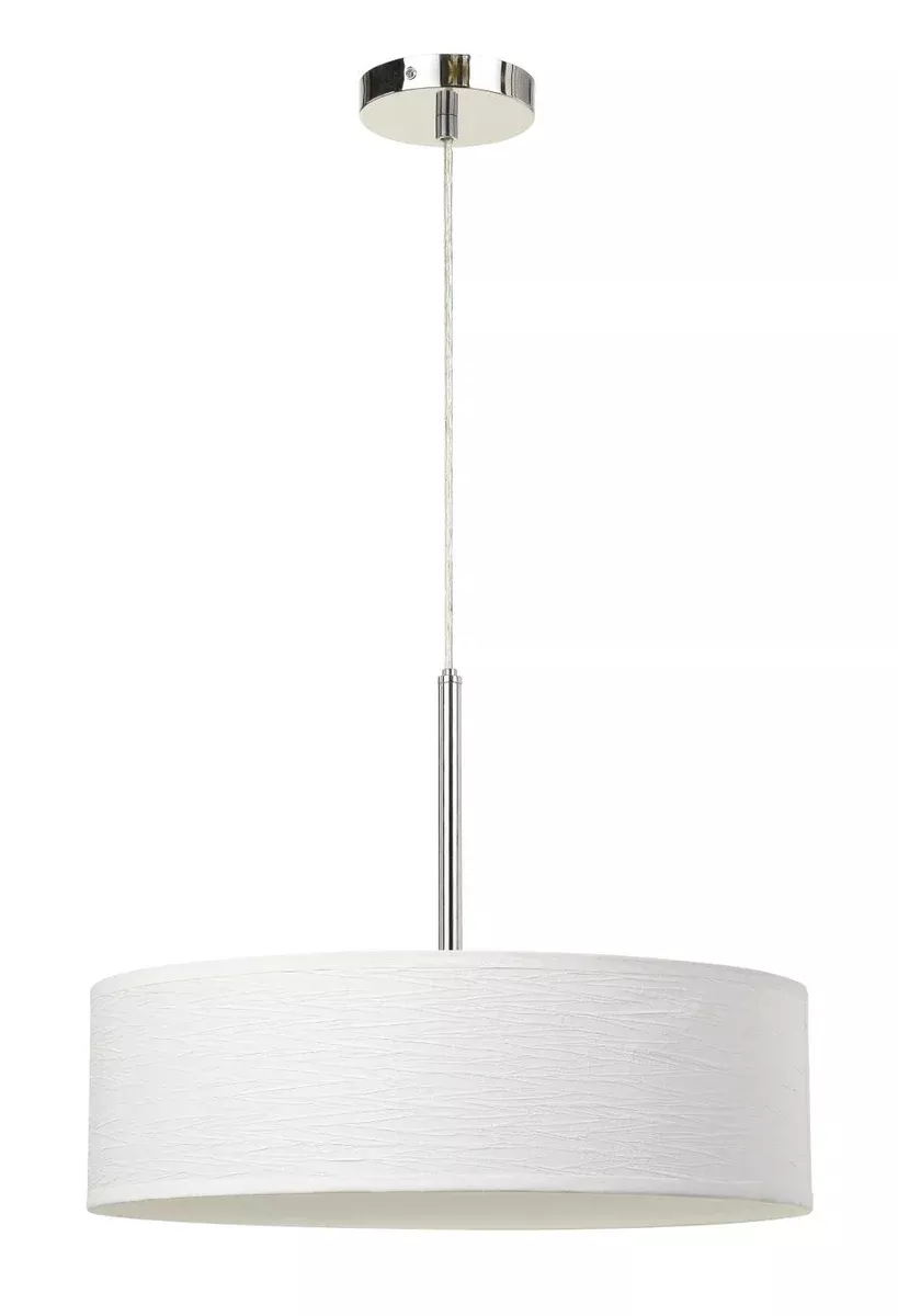 LED 18W dimmable Pendant with Diffuser and hardback Fabric Shade