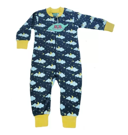 Lemon Lightning Pajama Zip Suit