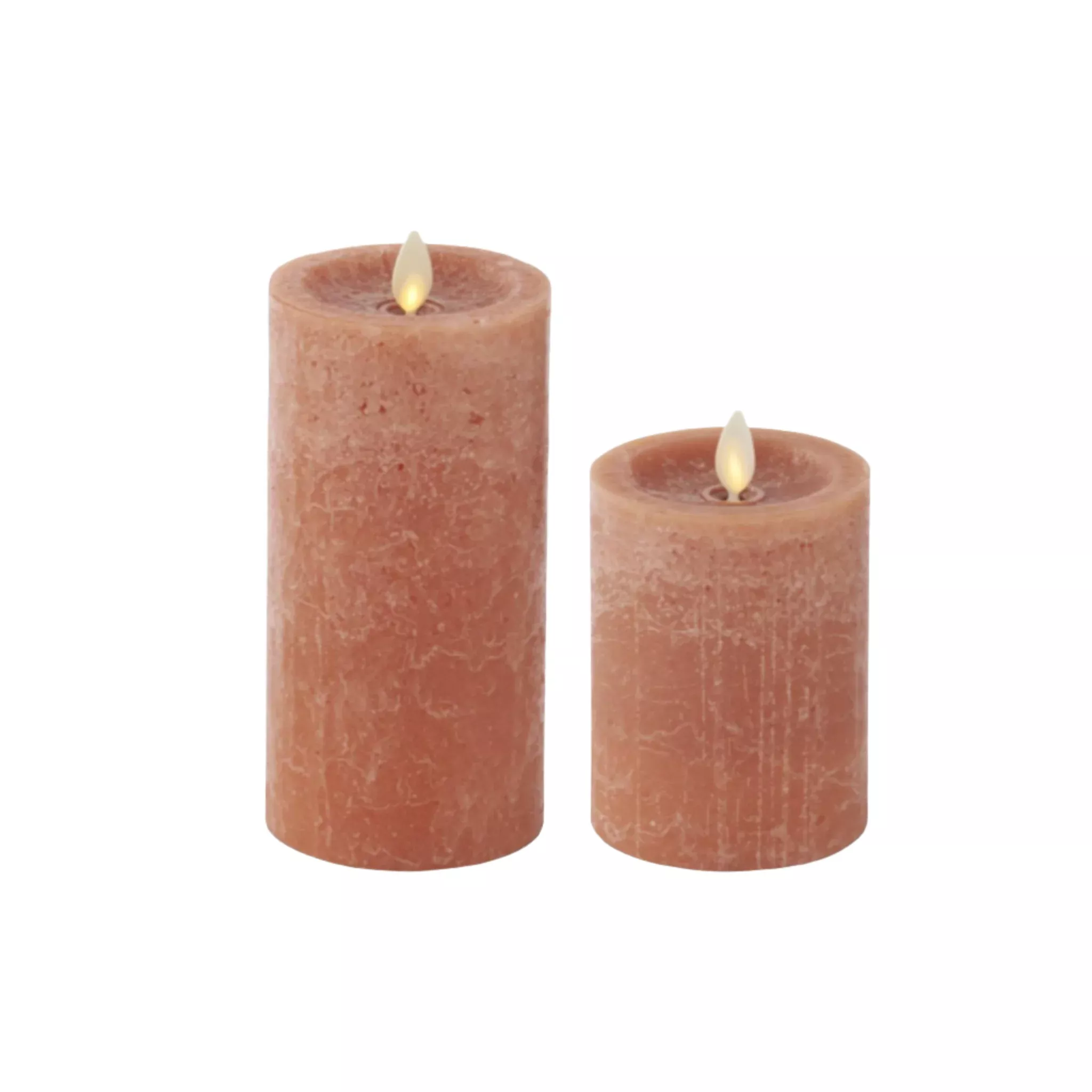 Light Brown Seaglass Wax Flame Candle
