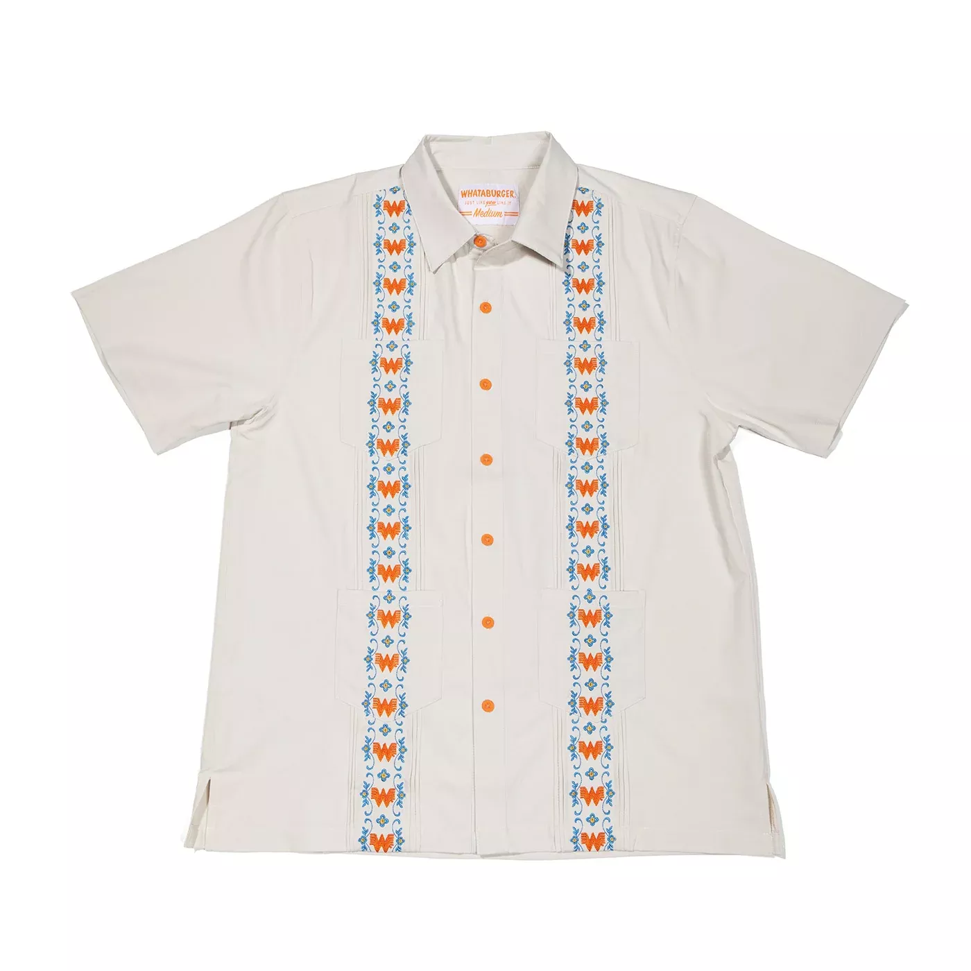 Light Floral Guayabera