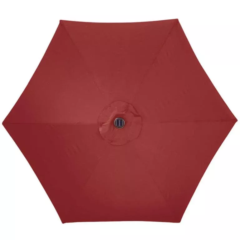 Living Accents Tiltable Lighted Solar Umbrella - 9'