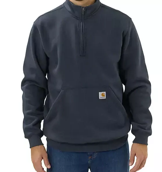 Loose Fit Midweight Quarter-Zip Mock-Neck Sweatshirt - 105294