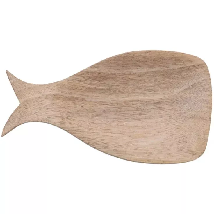 Mango Wood Whale-Shaped Spoon Rest - 4.25" x 8"