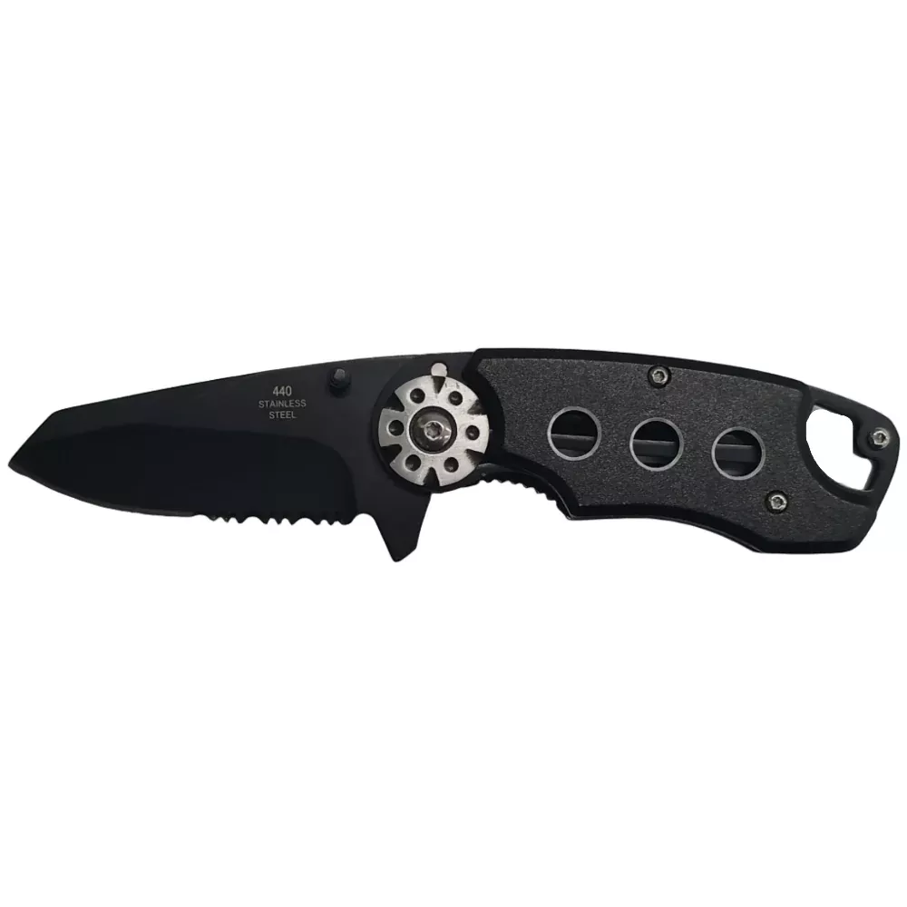 Marlin Black Stainless Steel Folding Knife - 2.5"
