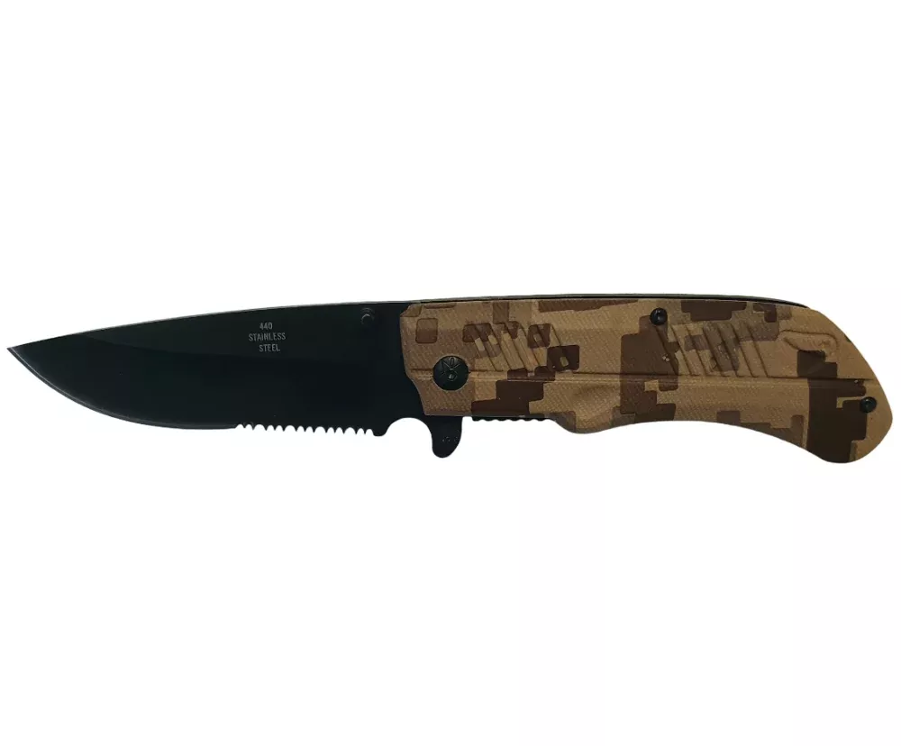 Marlin Digital Desert Camo Stainless Steel Folding Knife - 3"