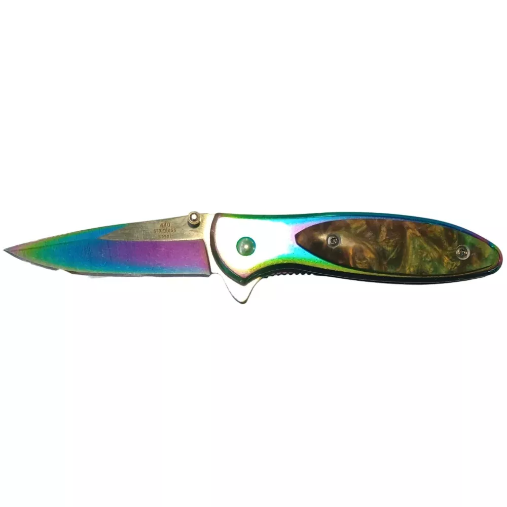 Marlin Titanium-Finish Stainless Steel Folding Knife - 2.5"