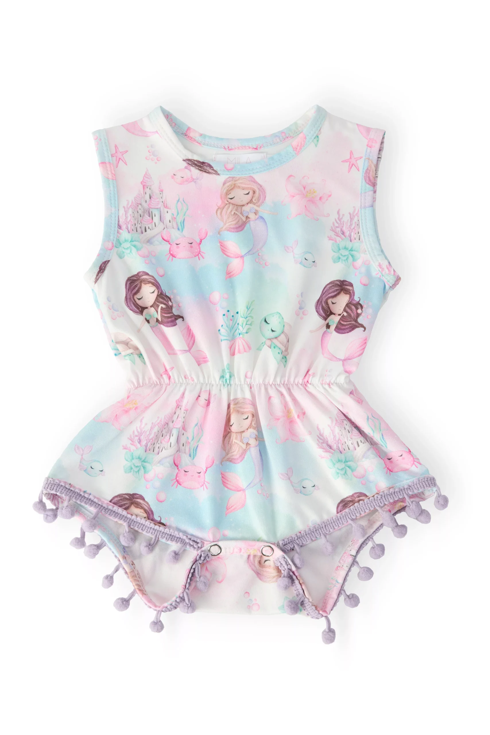 Mermaid Fairytale Pom Pom Romper