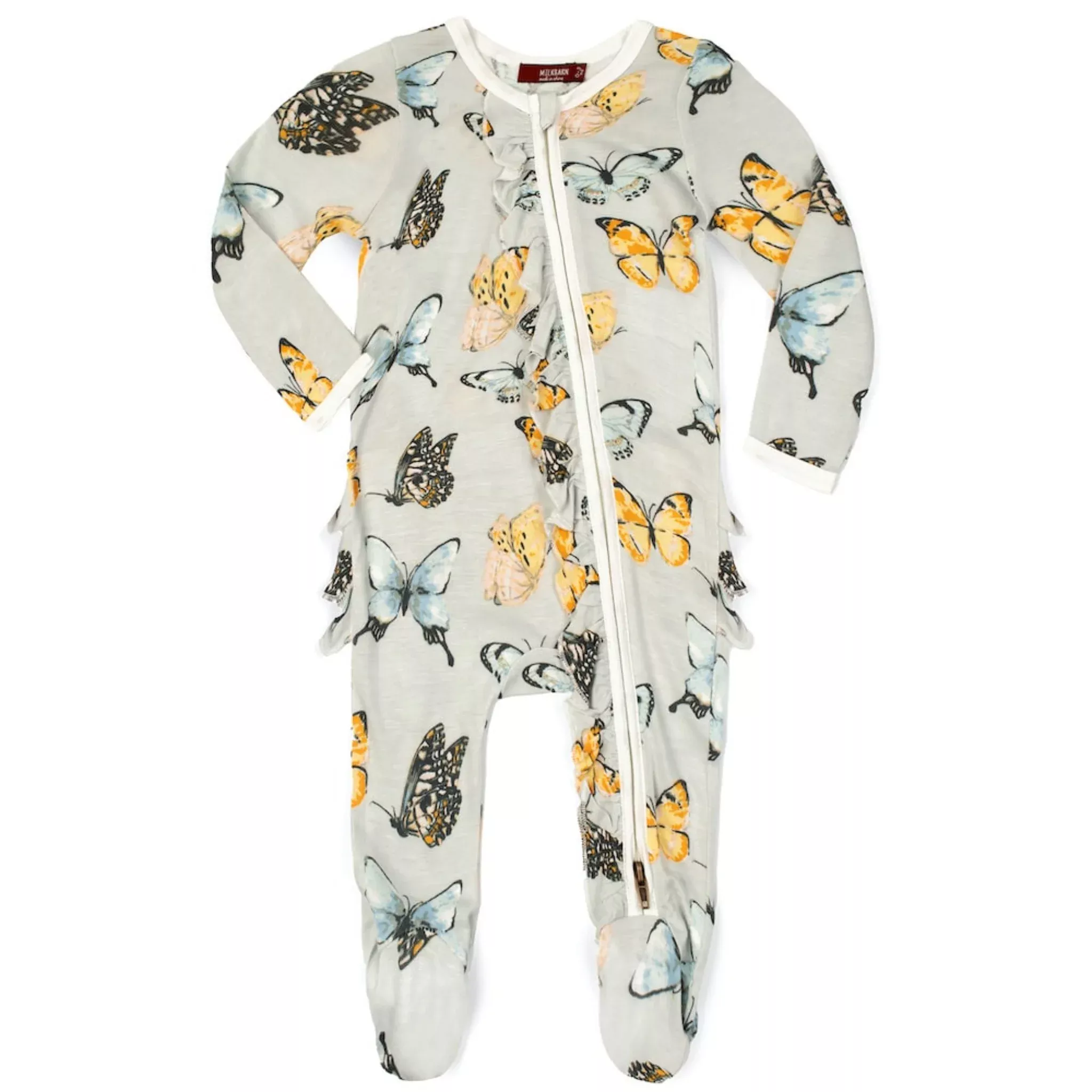 Milkbarn Butterfly Footed Romper