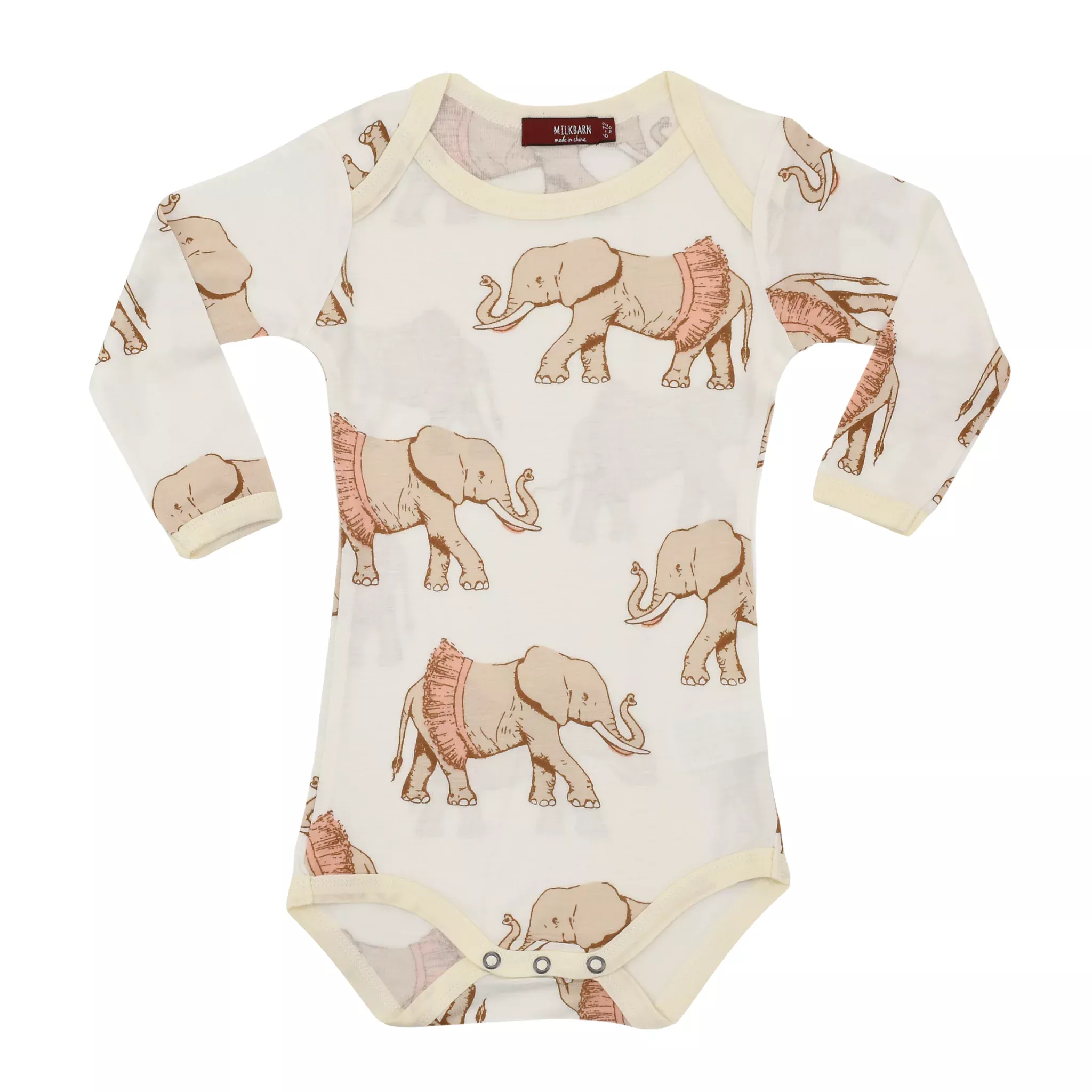 Milkbarn Tutu Elephant Long Sleeve Onesie