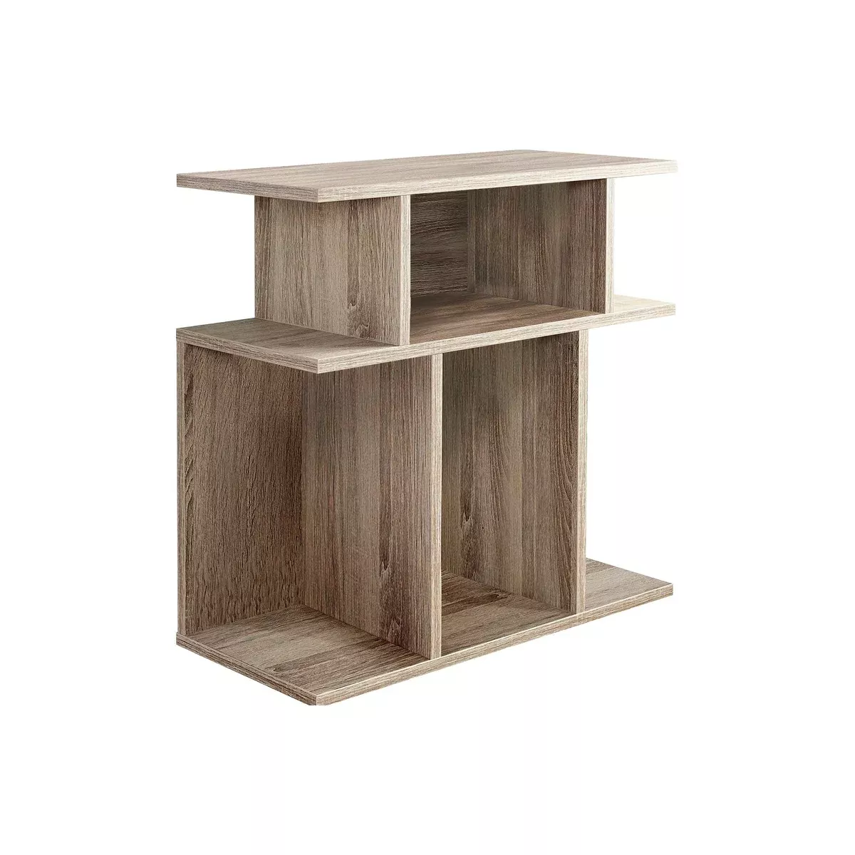 Monarch Specialties , Accent Side Table, Dark Taupe Reclaimed-Look, 24H"