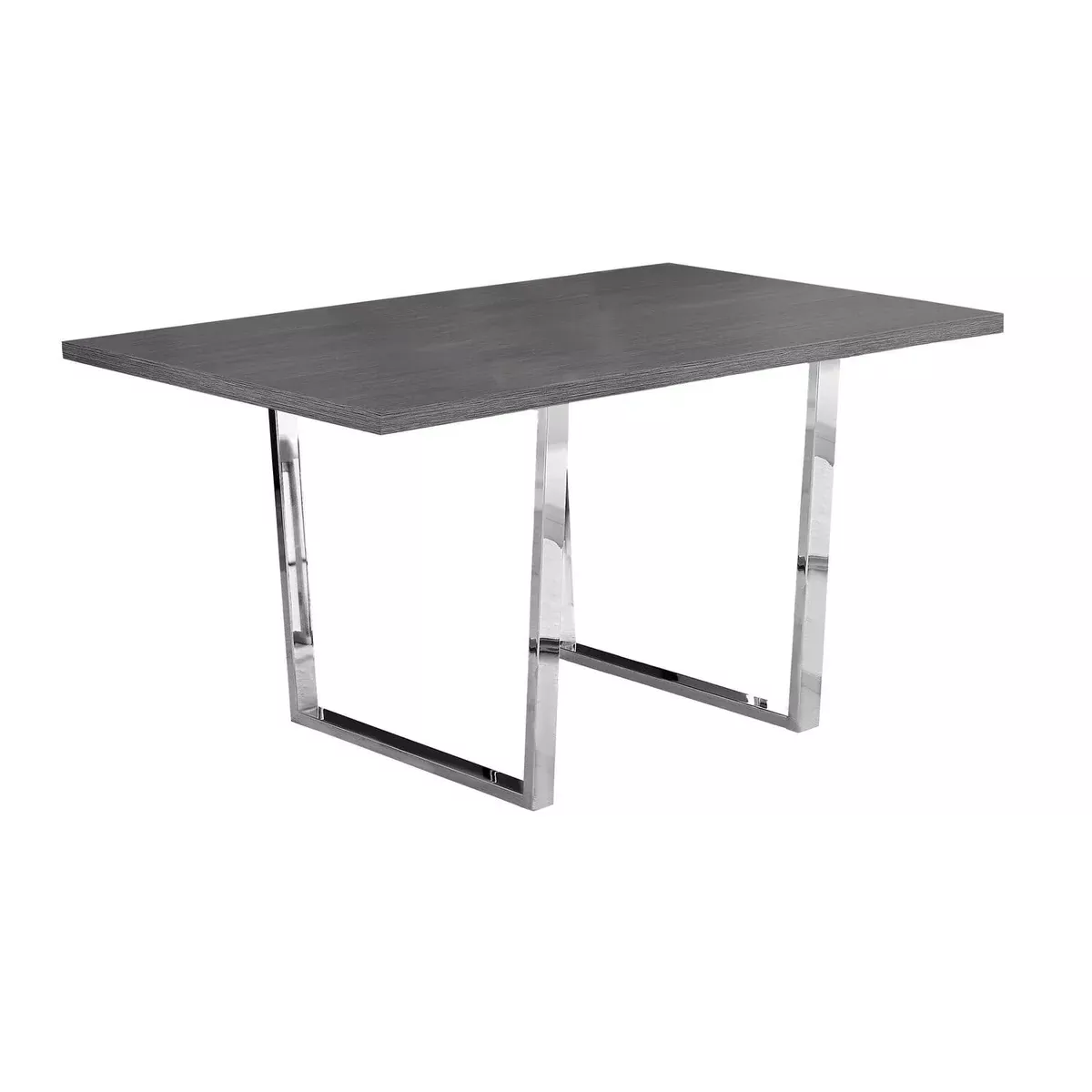 Monarch Specialties Dining Table, 59"L x 35.5"D x 30.25"H, Grey