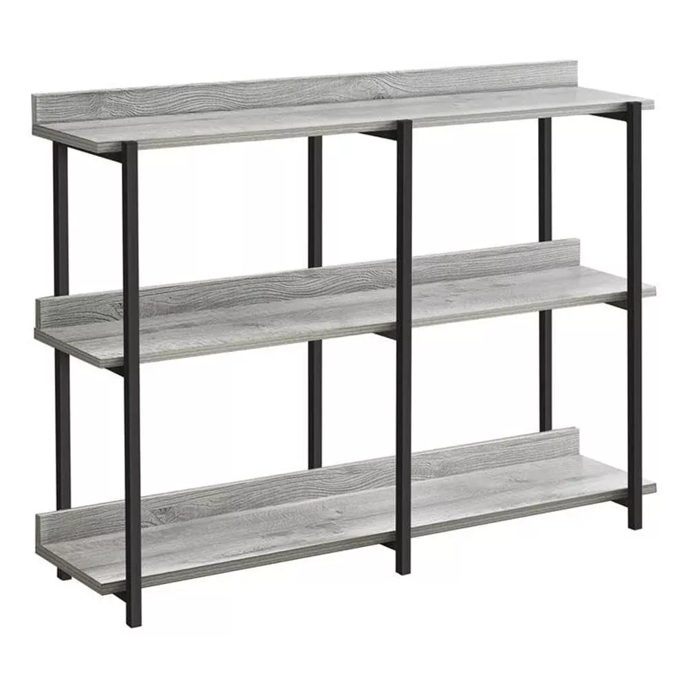 Monarch Specialties I 2217 Accent Table, Console, Entryway, Narrow, Sofa, Living Room, Bedroom, Metal, Laminate, Grey, Black, Contemporary, Modern