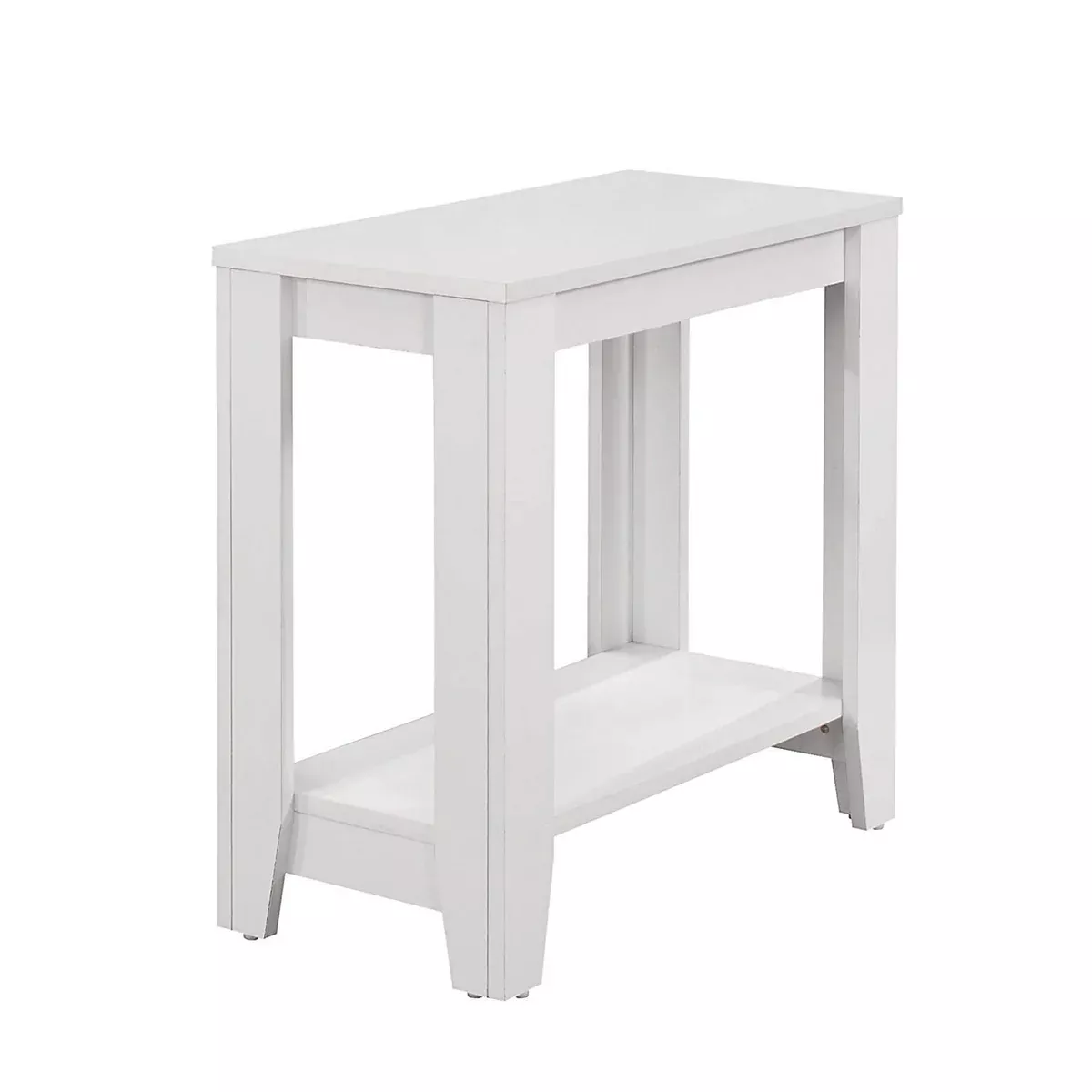 Monarch Specialties I 3117 Accent Table, Side, End, Nightstand, Lamp, Living Room, Bedroom, Laminate, White, Transitional