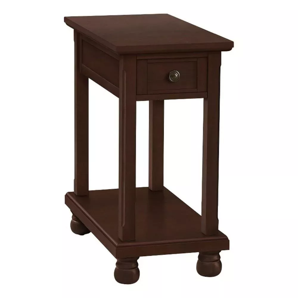 Monarch Specialties I 3967 Accent Table, End, Side Table, Narrow, Nightstand, Storage Drawer, Brown
