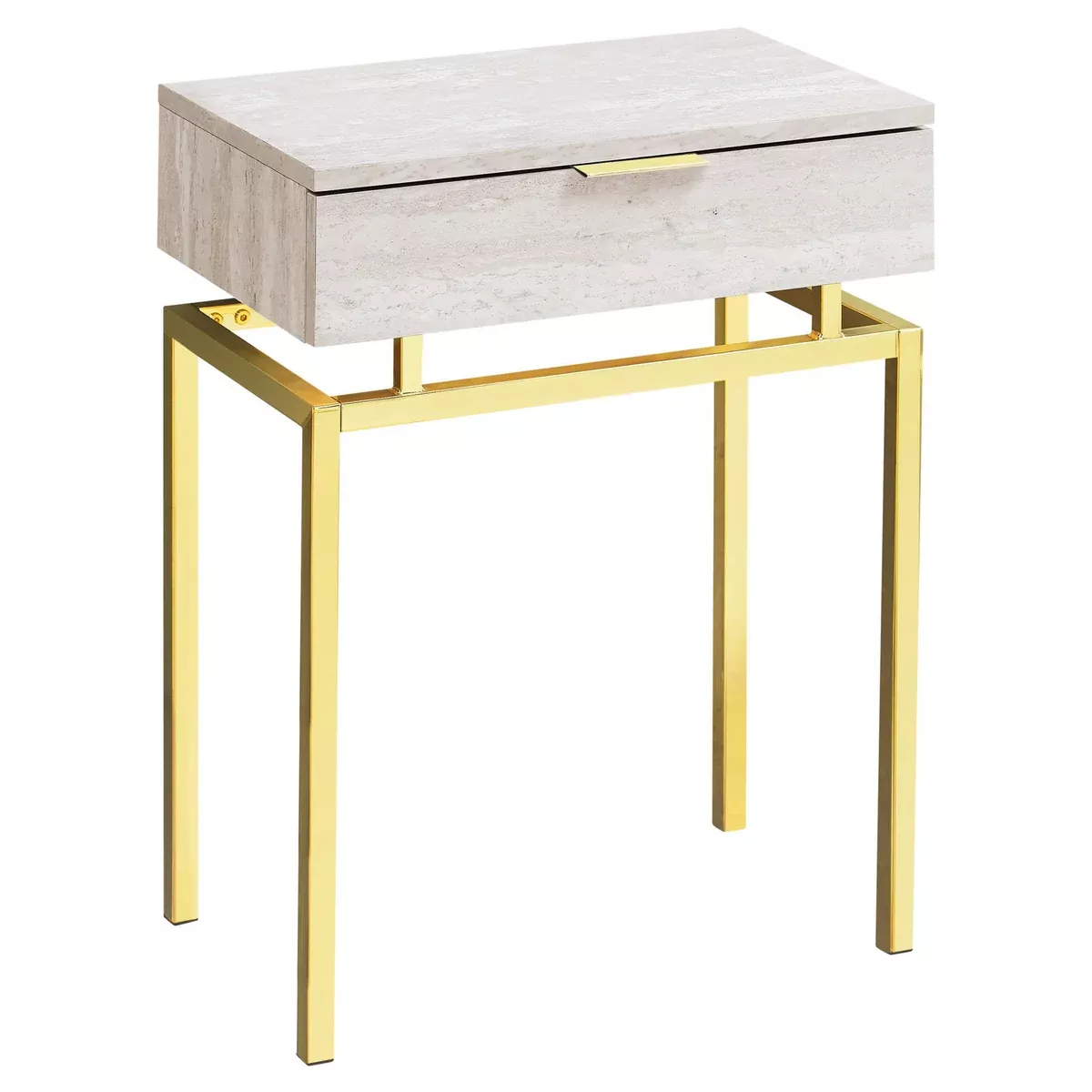 Monarch Specialties I Accent, END Table, Night Stand, BEIGE