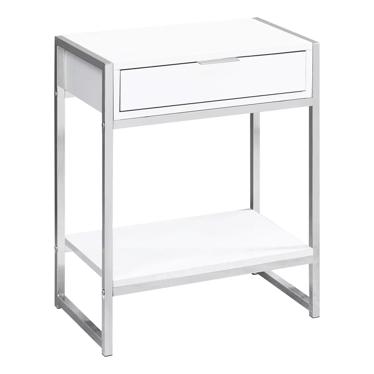 Monarch Specialties I Accent, END Table, Night Stand, WHITE