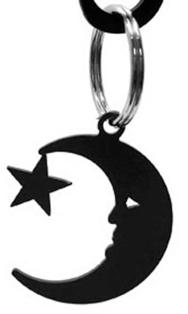 Moon & Star Key Chain
