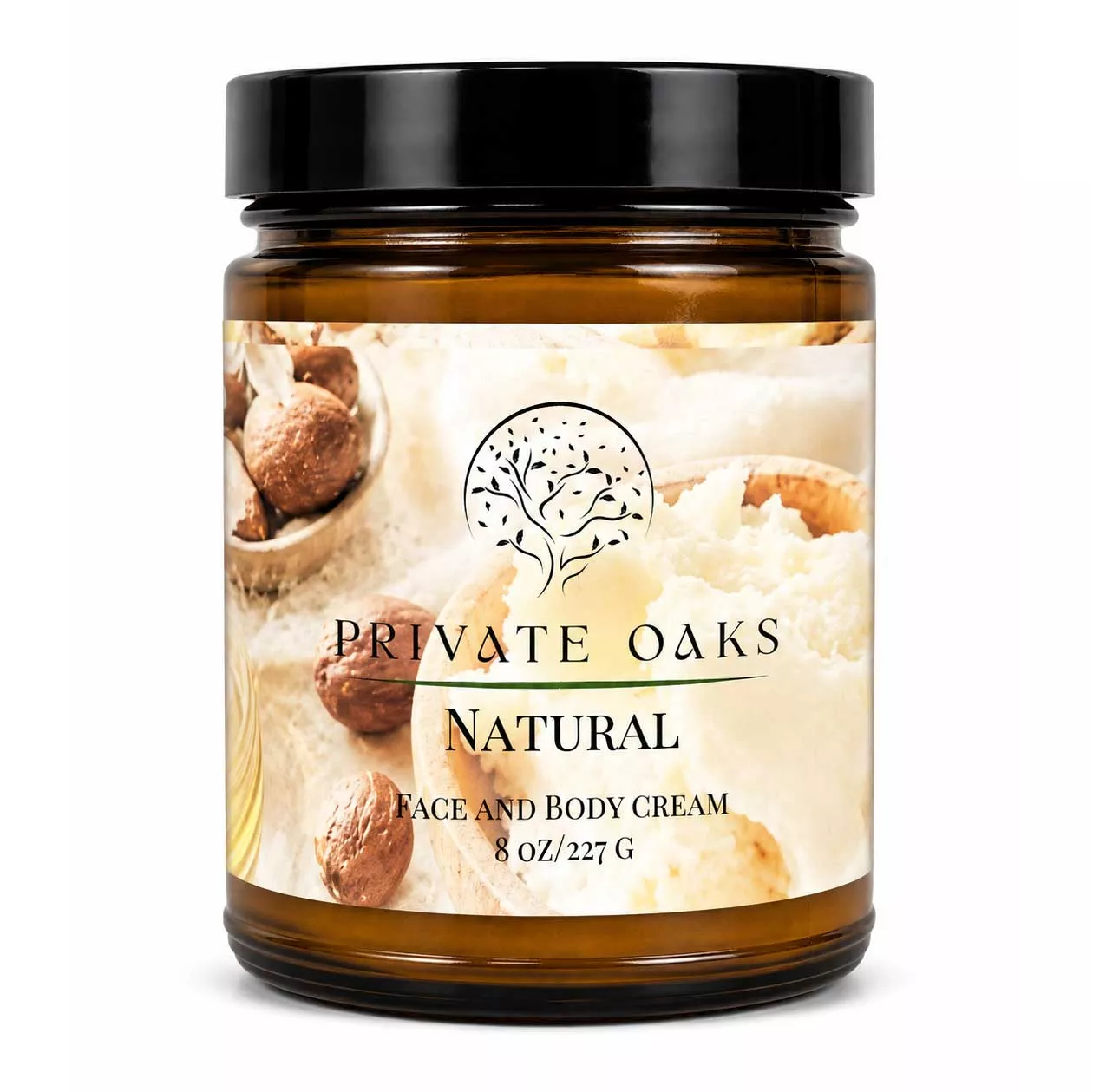 Natural Face and Body Cream | 8 oz | Multiple Skin Types | Private Oaks Soap Co.