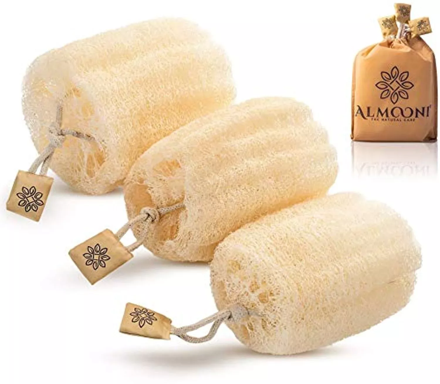 Natural Shower Loofah Sponge 3 Count