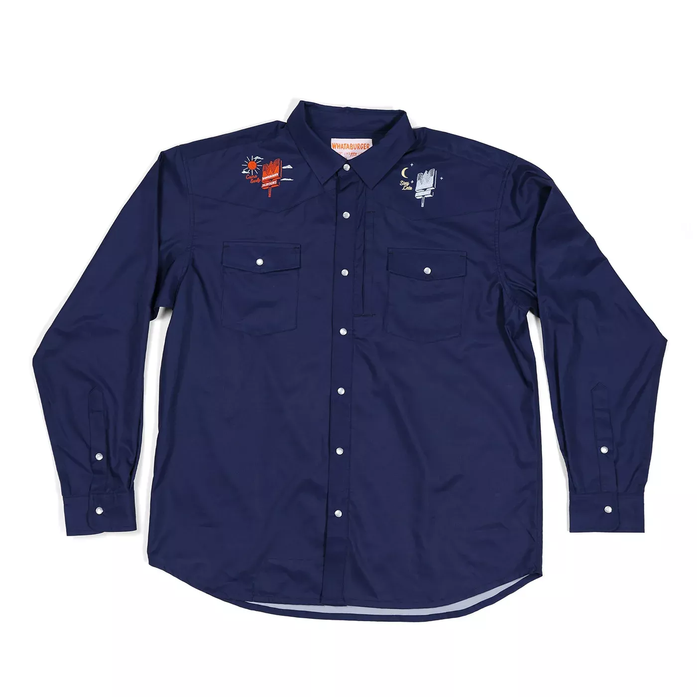 Navy Long Sleeve Button Up Shirt