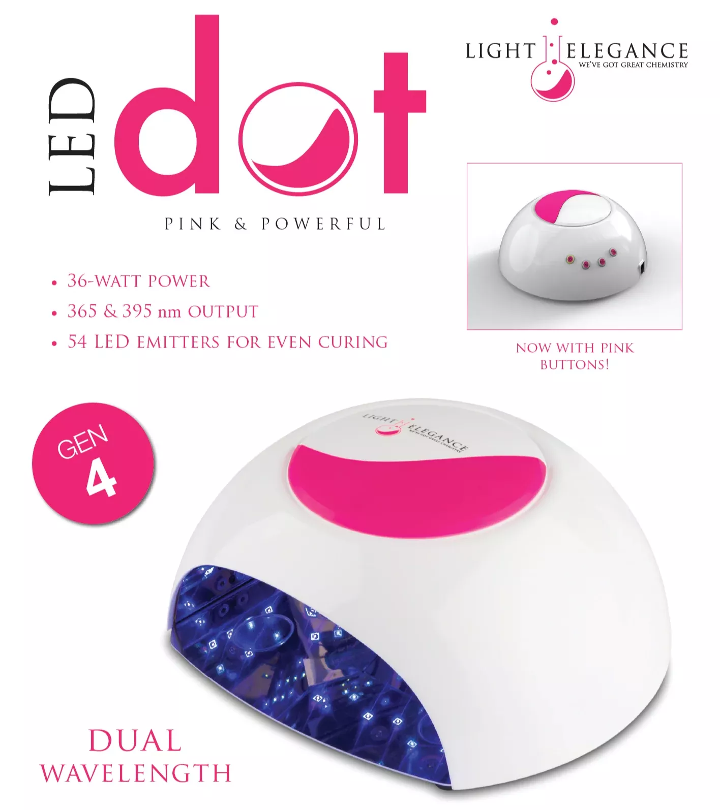 NEW! Light Elegance - LEDdot Gen4 Hybrid UV LED Nail Lamp