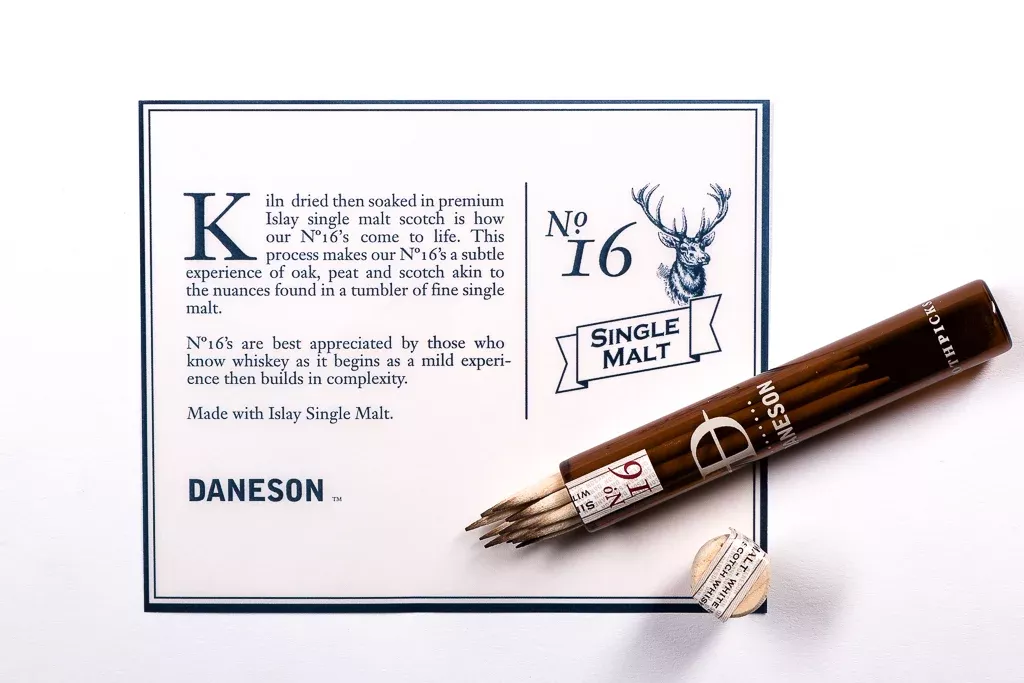 No. 16 Single Malt Scotch Whiskey Soaked Toothpicks | Daneson