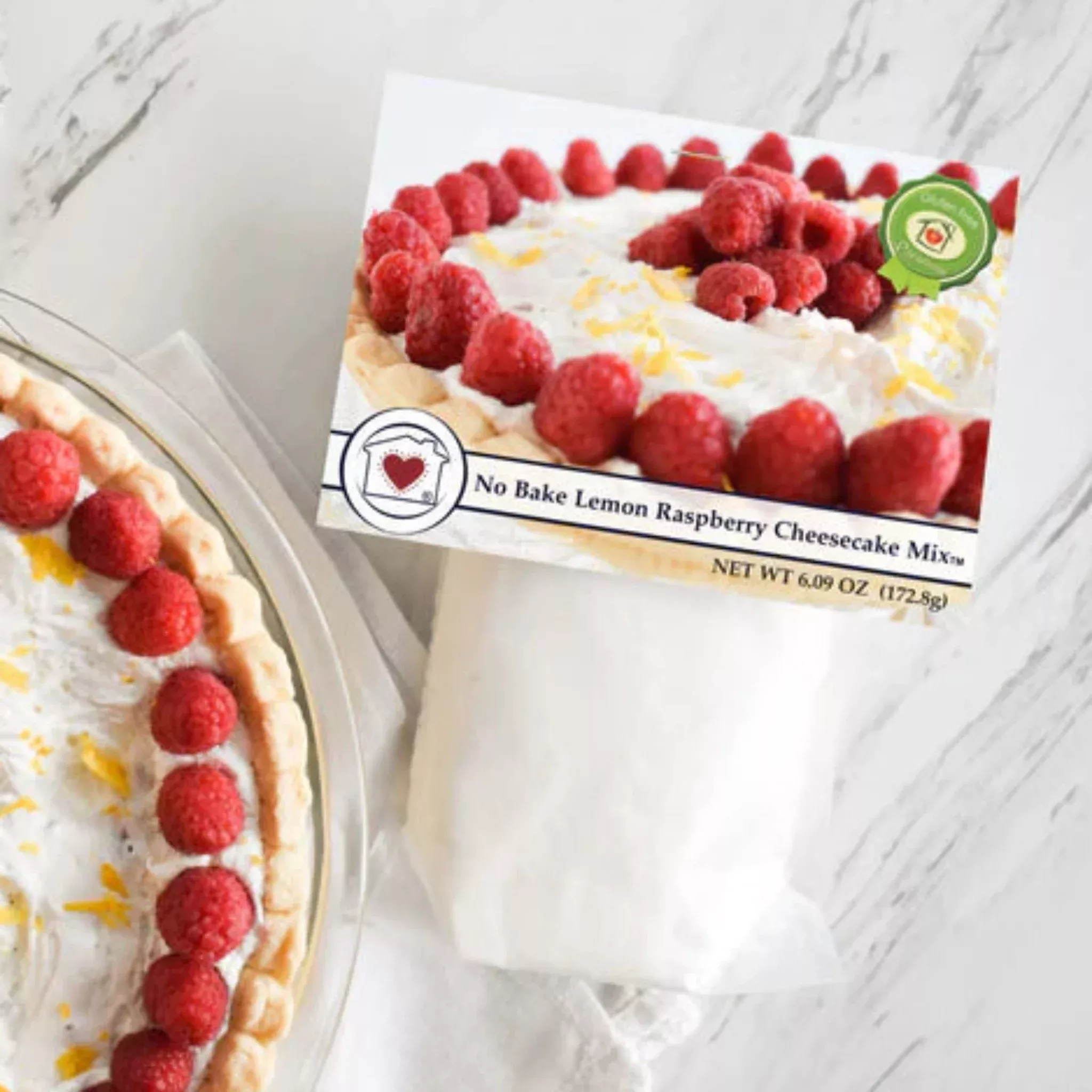 No Bake Lemon Raspberry Cheesecake Mix