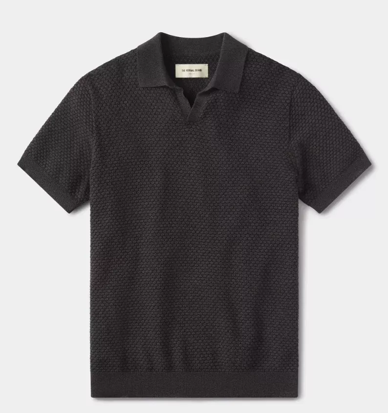 The Normal Brand Robles Knit Jacquard Polo - S1SRKJPL