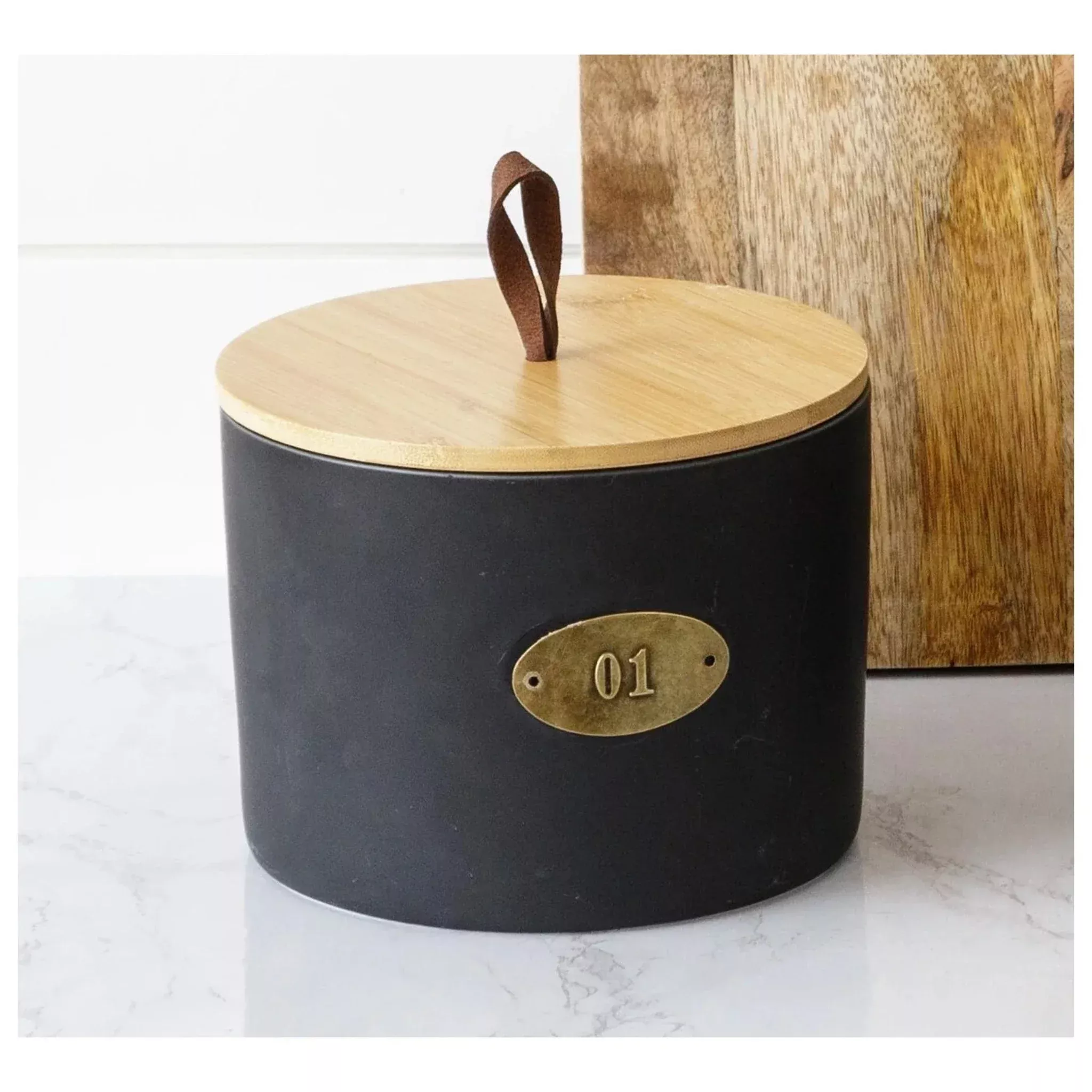 Numbered Matte Black Canister