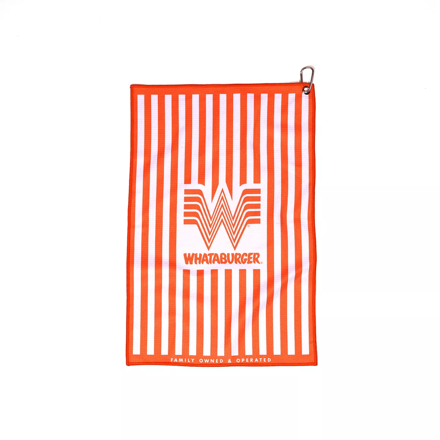 Orange/White Stripe Golf Towel