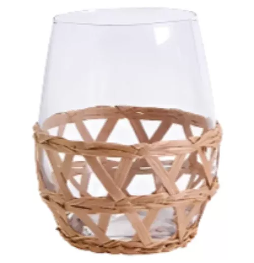 Paper Yarn Lattice Stemless Wine Glass - 16 oz.