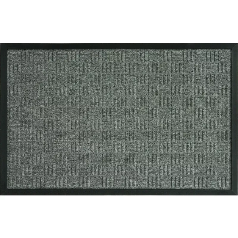 Parquet Olefin Rubber Floor Mat (Gray) - 18" x 30"